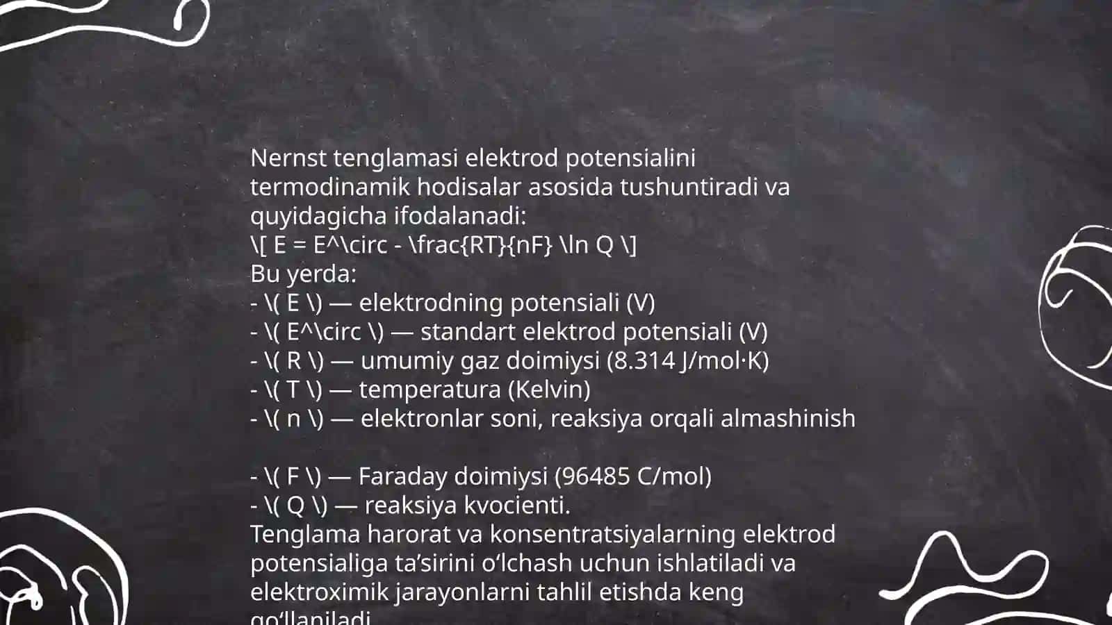 Elektod potensiallaring xosil boʻlishi 4