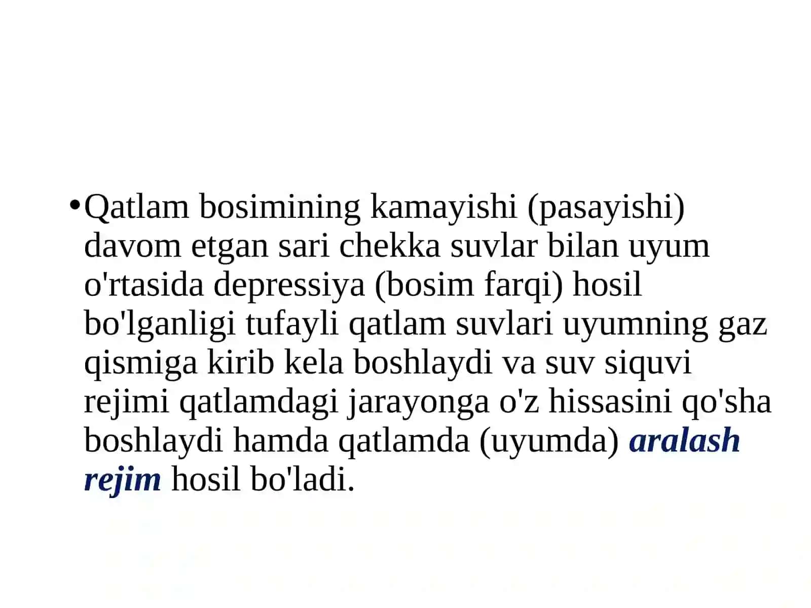 Gaz konlarini ishlatish rejimlari 4