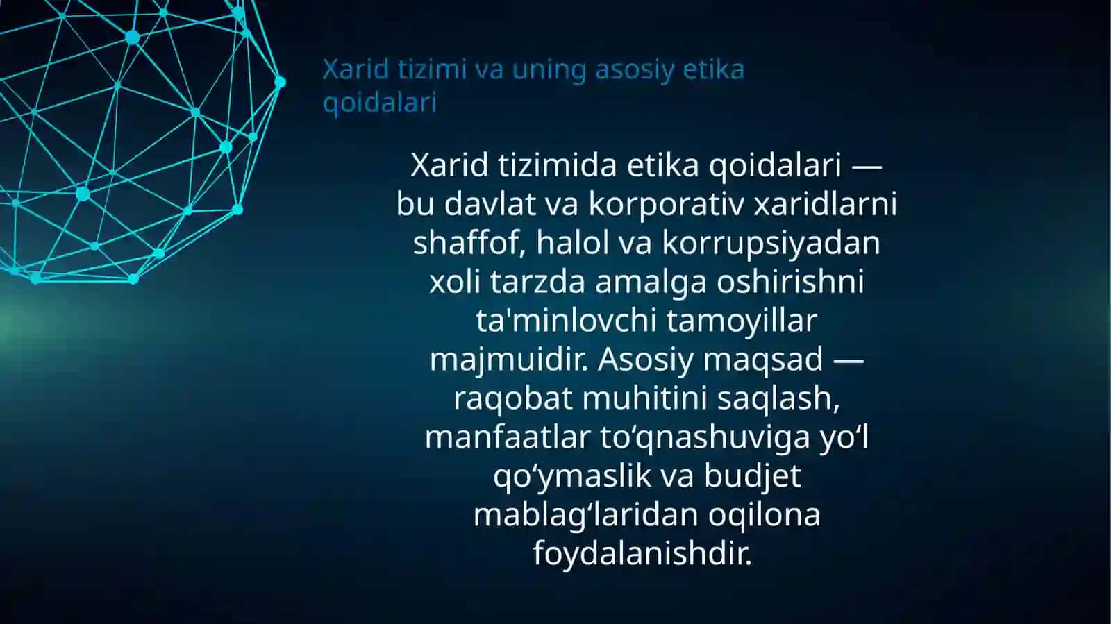 Xarid tizimi va uning asosiy etika qoidalari 4
