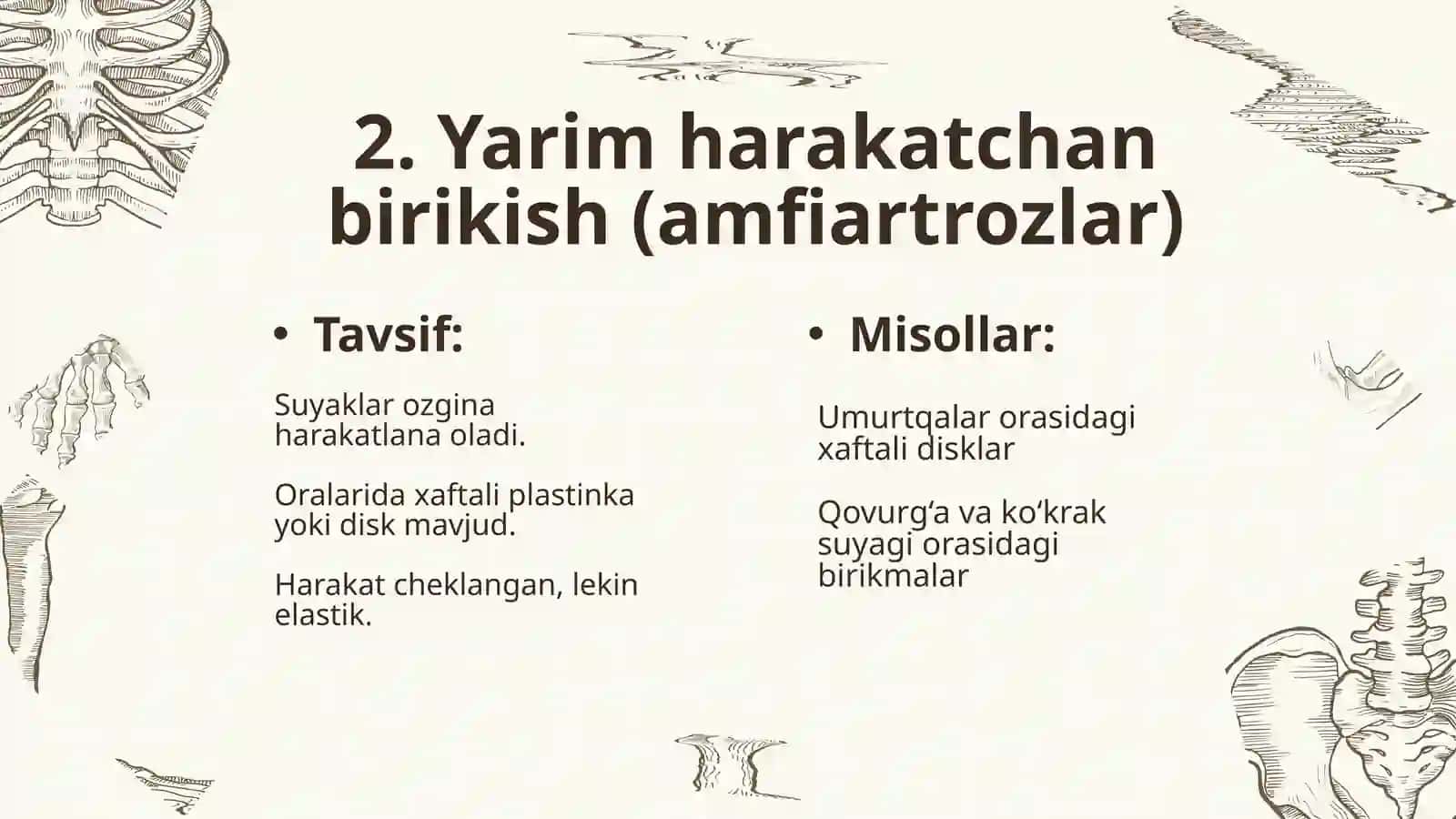 SUYAKLARNING BIRIKISH turlari va Bo’g’imlar 4