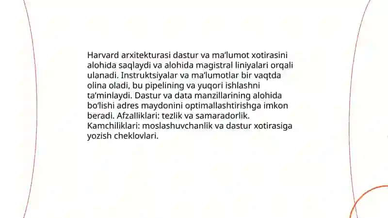 Mikrokontrollerlar arxitekturasi turlari 4