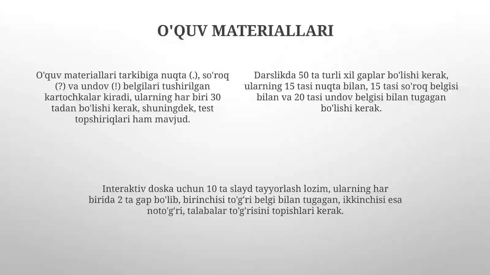 Tinish belgilari mavzusida dars ishlanma 4