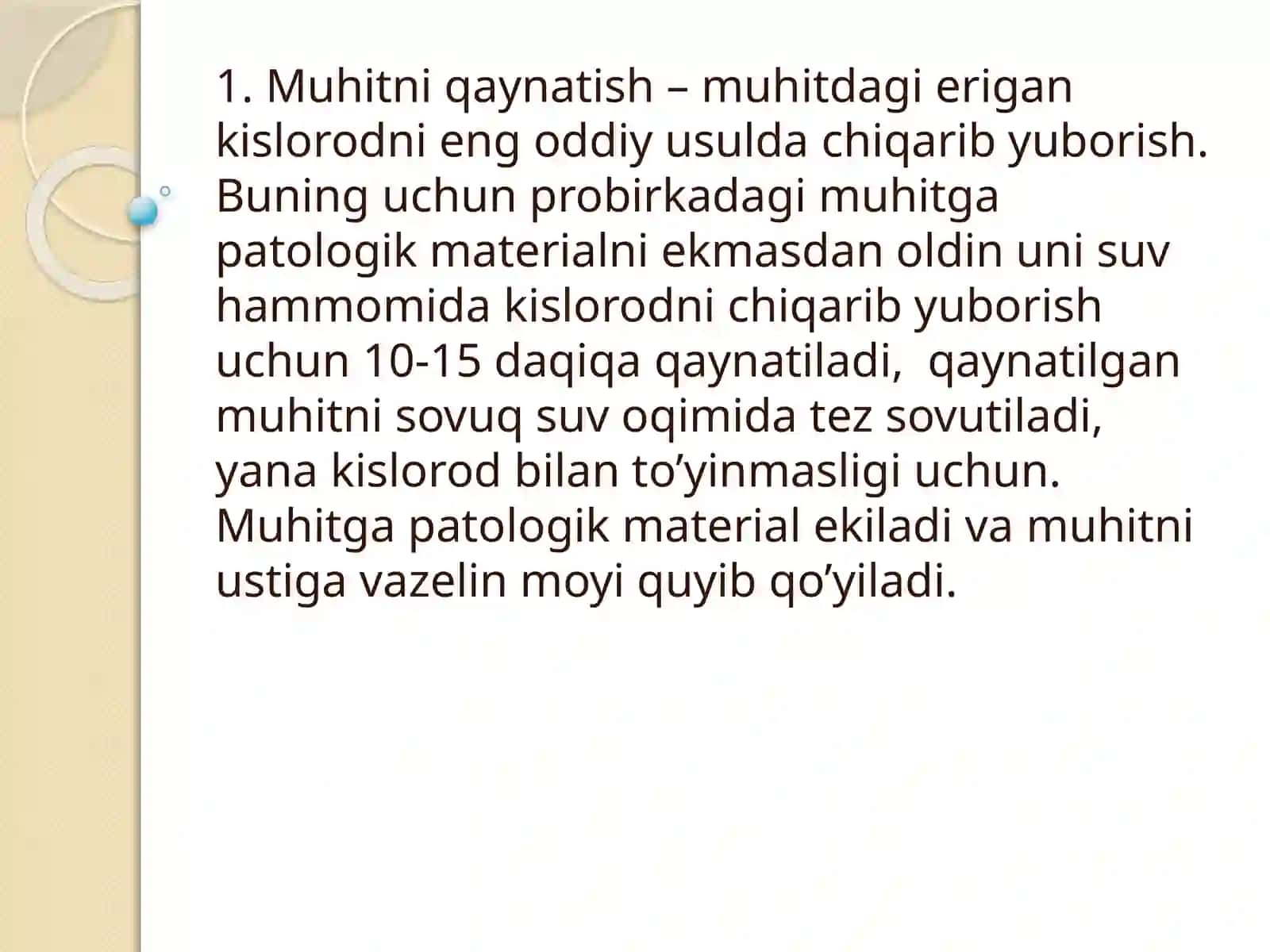 Anaerobbakteriyalarning sofkulturasini ajratib olish usullari 4