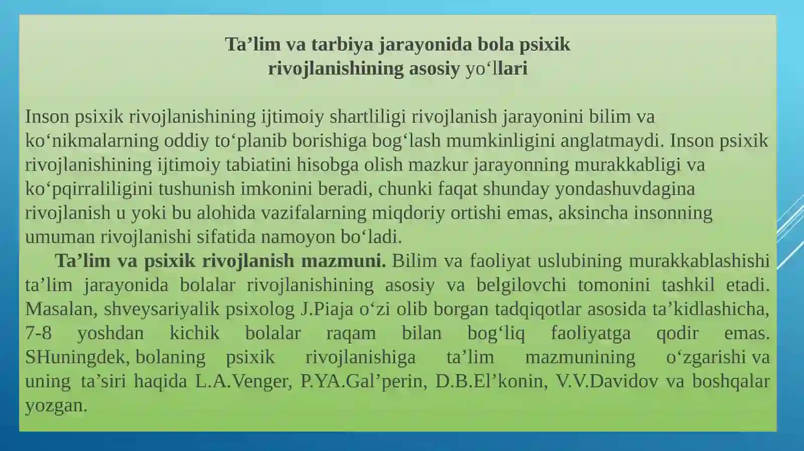 TA’LIM VA PSIXIK RIVOJLANISH MUNOSABATI 4