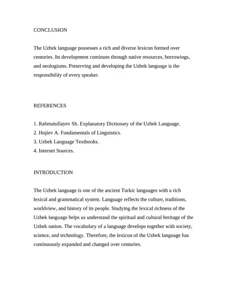 LEXICAL RICHNESS OF THE UZBEK LANGUAGE 4