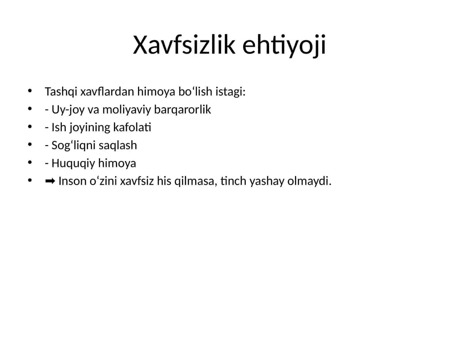 Maslov ehtiyojlar piramidasi 4