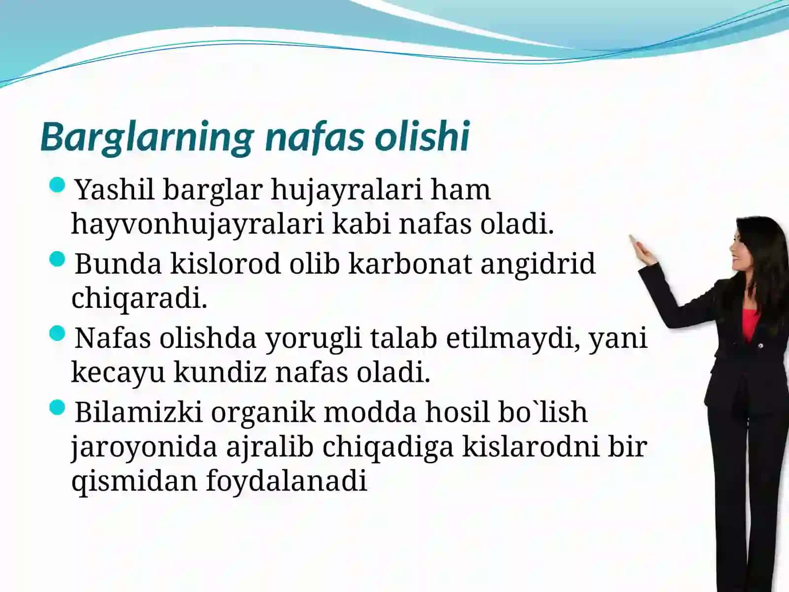 Barglarning nafas olishi va suv bugʻlatishi 4