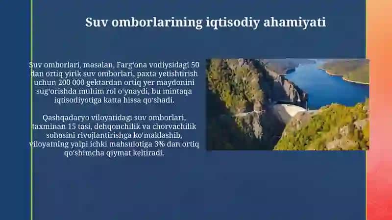 Oʻzbekiston koʻllari va suv omborlari 4