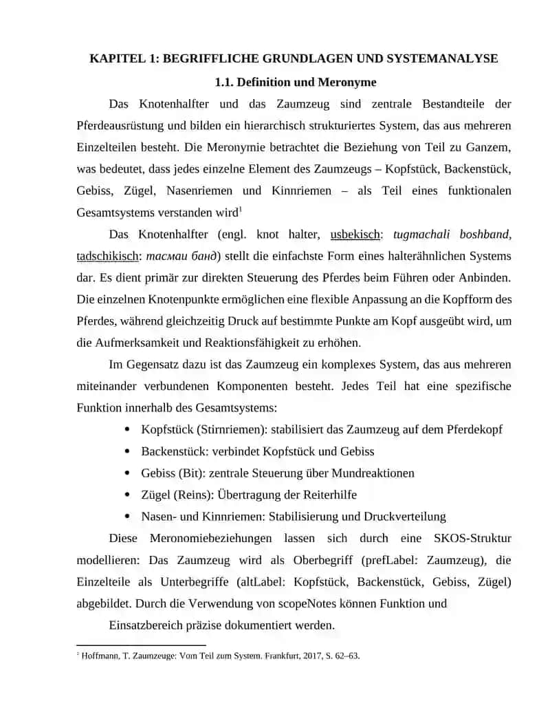 Zaumzeug: lexikalisch-semantische, leksikologische und terminologische Analyse 4