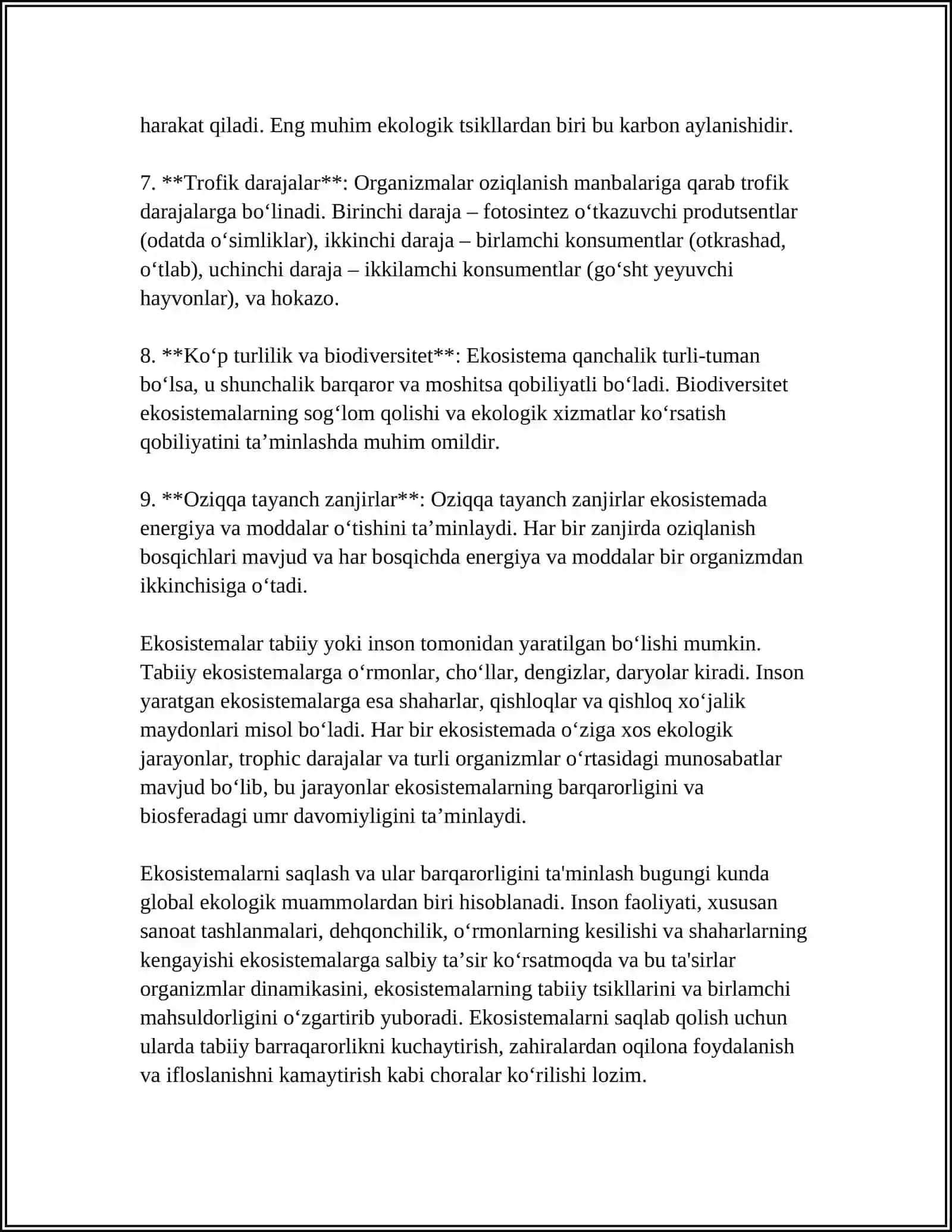 EKOLOGIYANI TIZIMLARI 4
