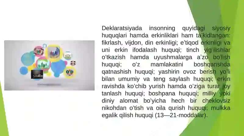 Inson Huquqlari Umumjahon Deklaratsiyasi 4