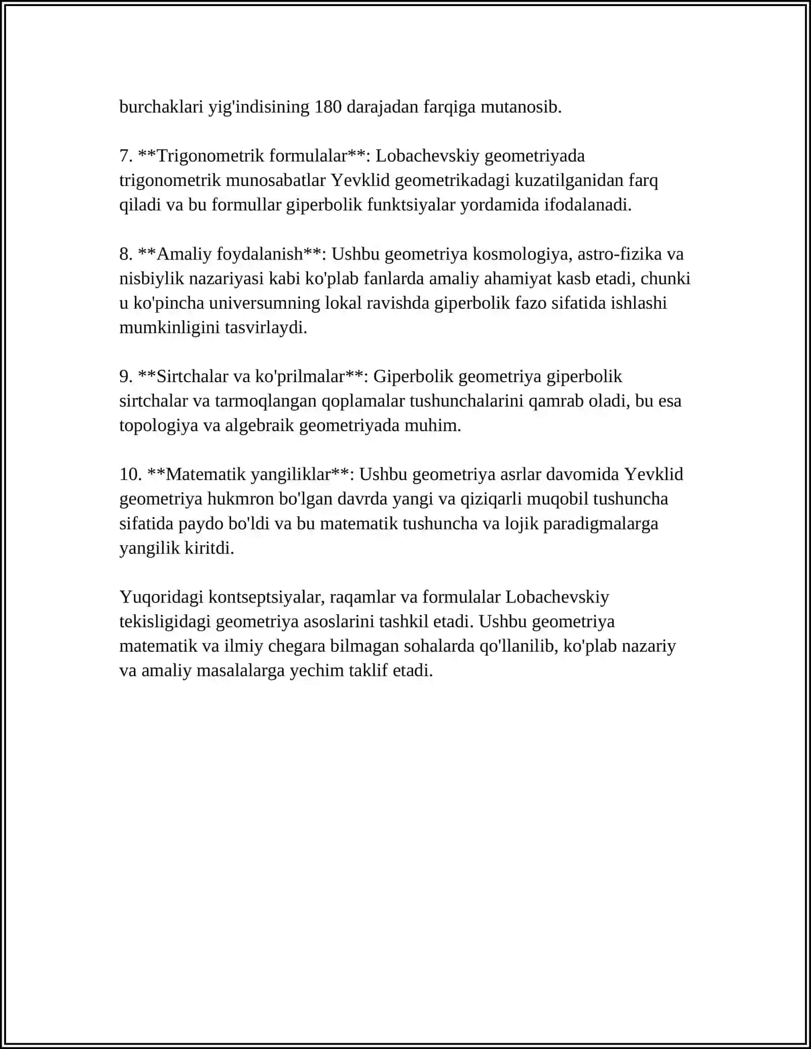 LABACHEVSKIY TEKISLIGIDAGI EGRI CHIZIQLAR 4