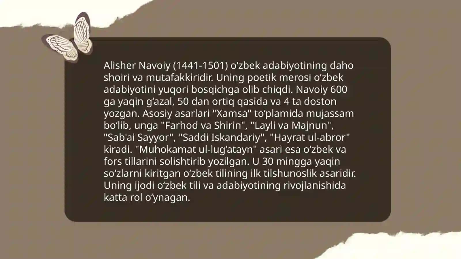 Alisher Navoiy hayoti 4