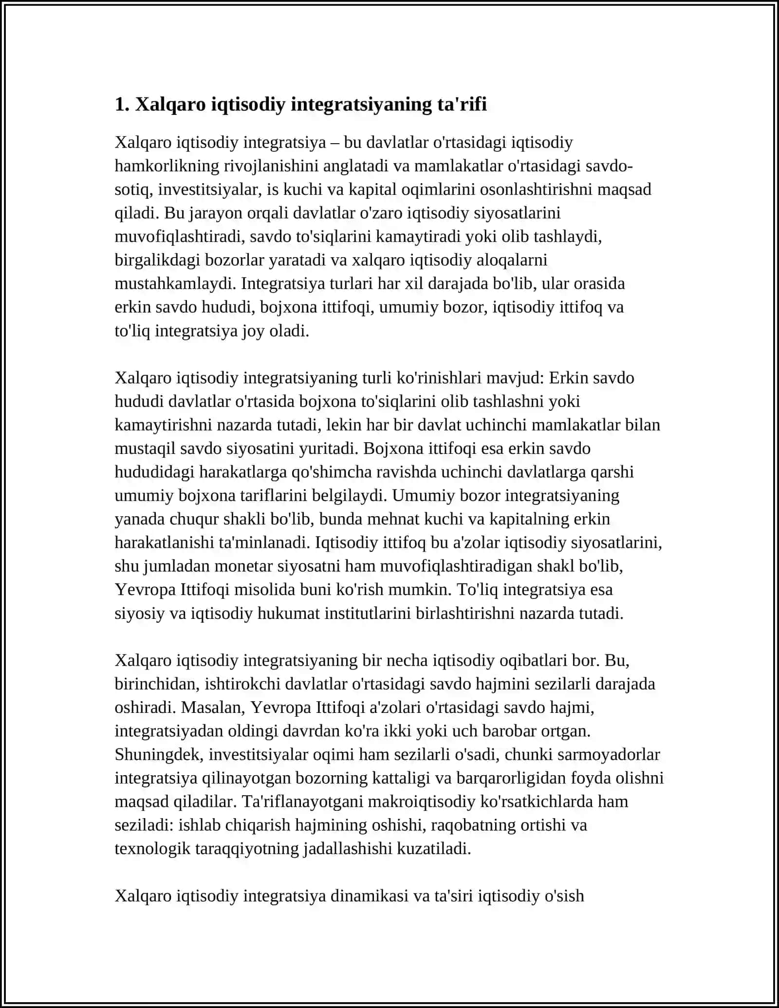 Xalqaro Iqtisodiy Integratsiya 4