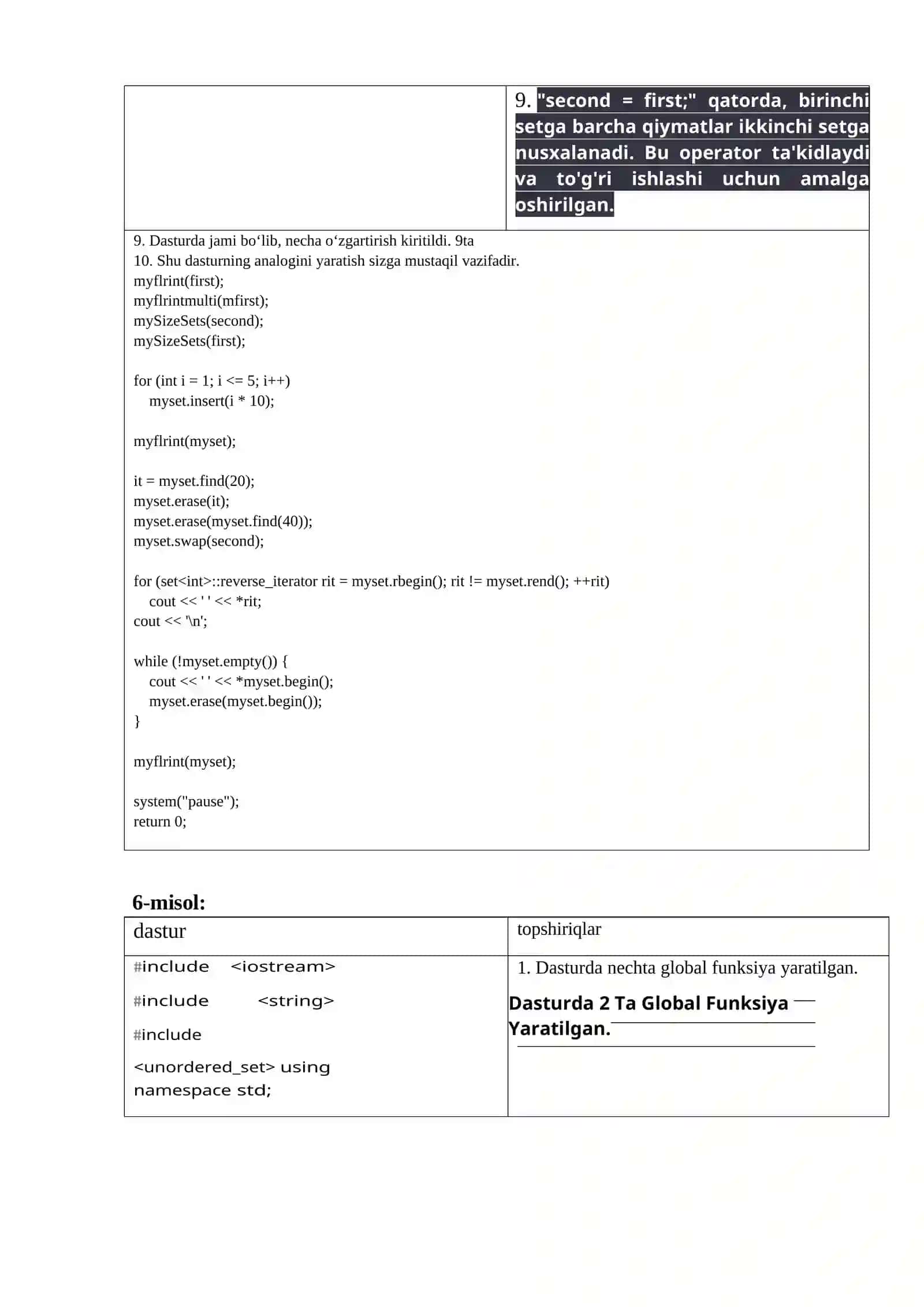 Konteyner sinflar bilan ishlash 4