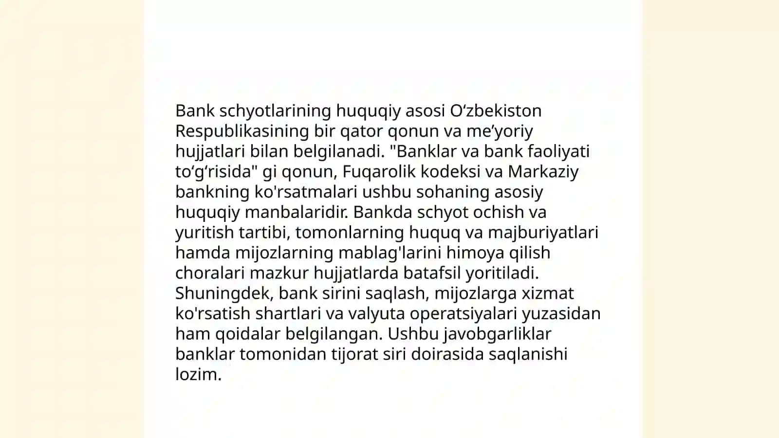 Bankdagi schyotlarga doir muomalalar auditi 4