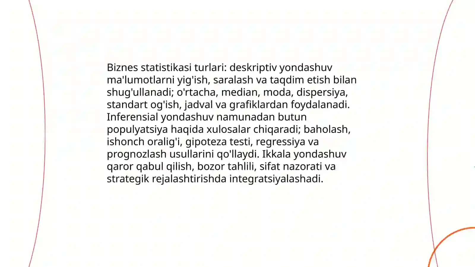 Biznes statistikasi haqida 4