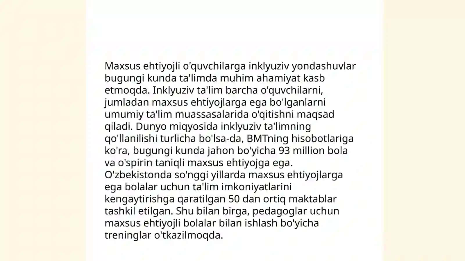Inklyuzif ta'lim haqida ma'lumot 4