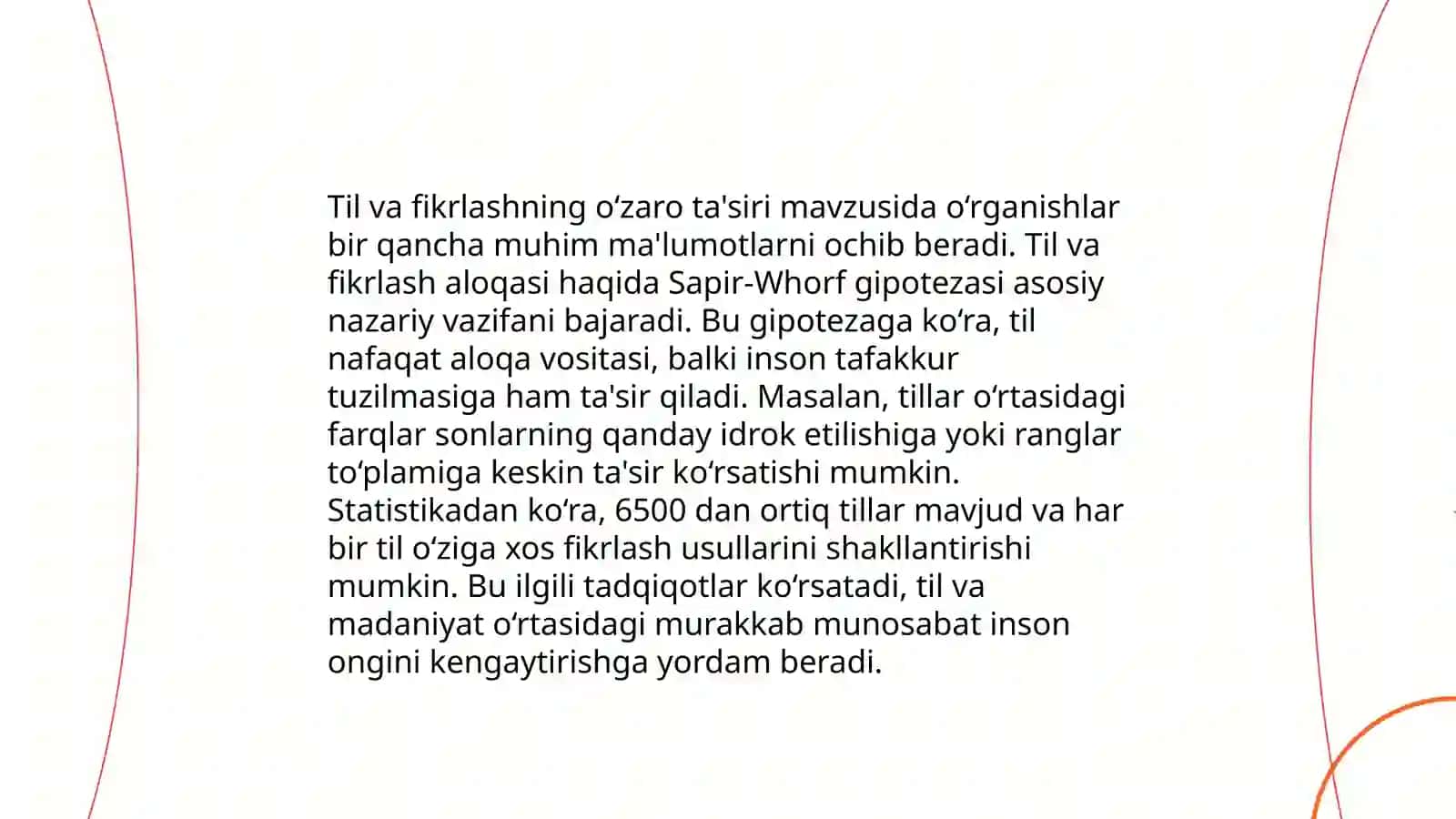 Psixik jarayonlarni shakllanishida tilning ahamiyati 4