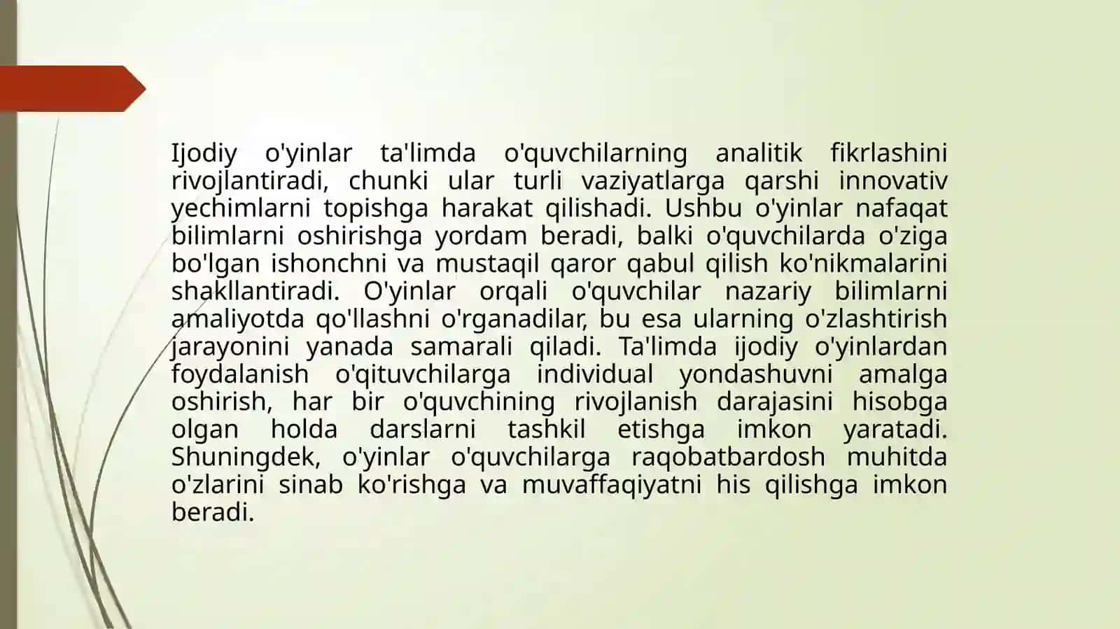Ijodiy oʼyin ishlanmasini loyihalash 4