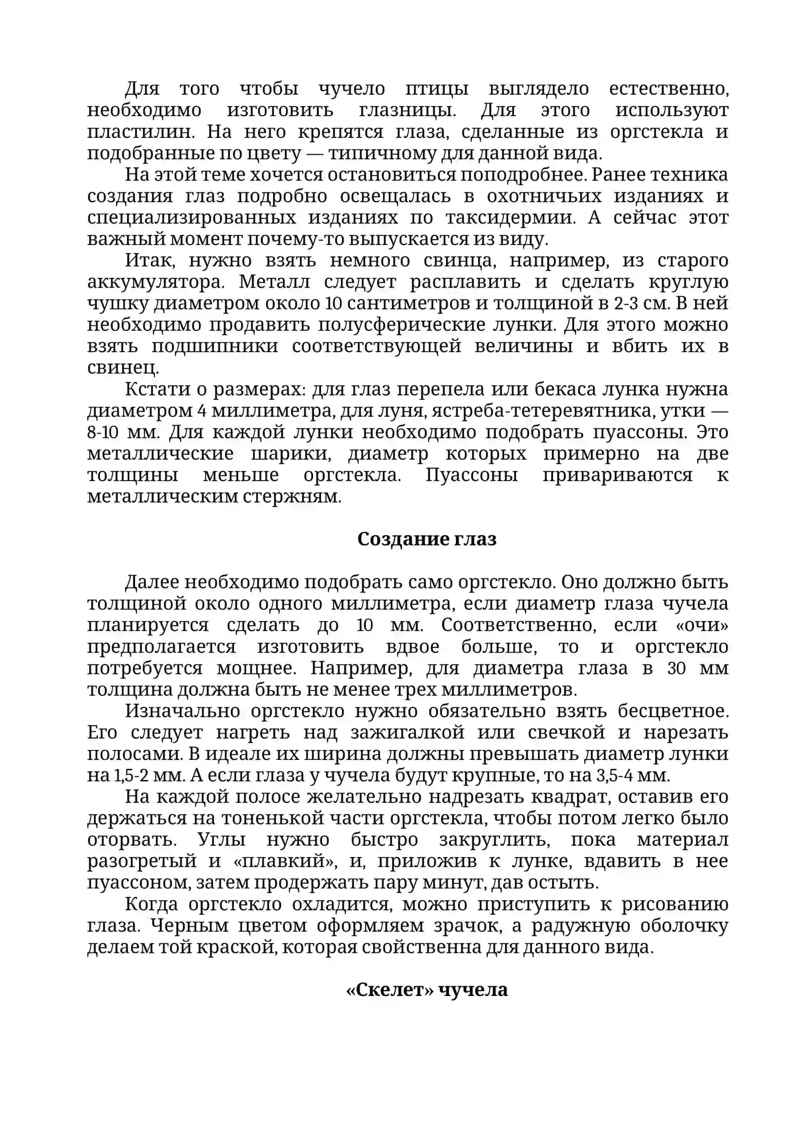Изготовление чучела 4