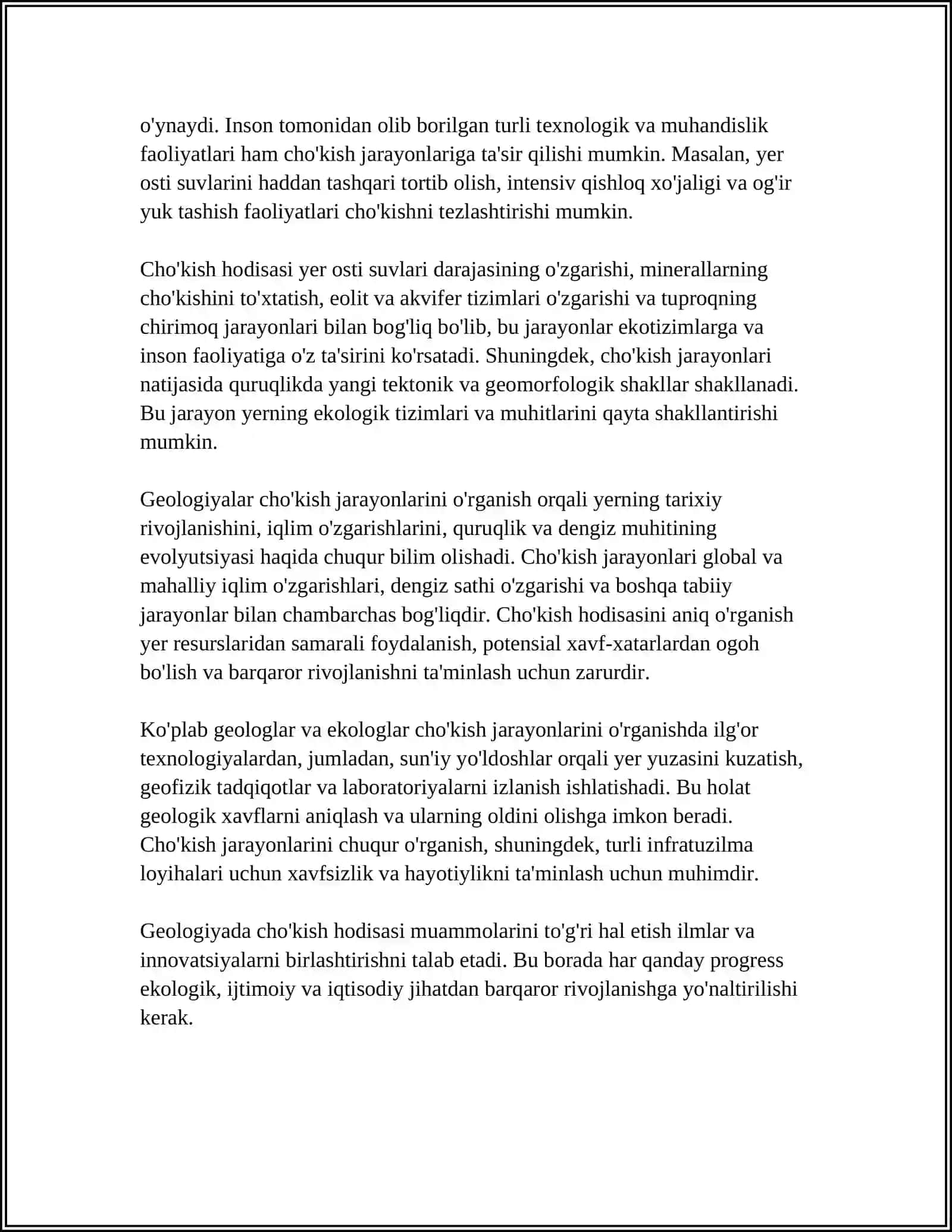 GEOLOGIYADA: CHO'KISH HODISASI 4