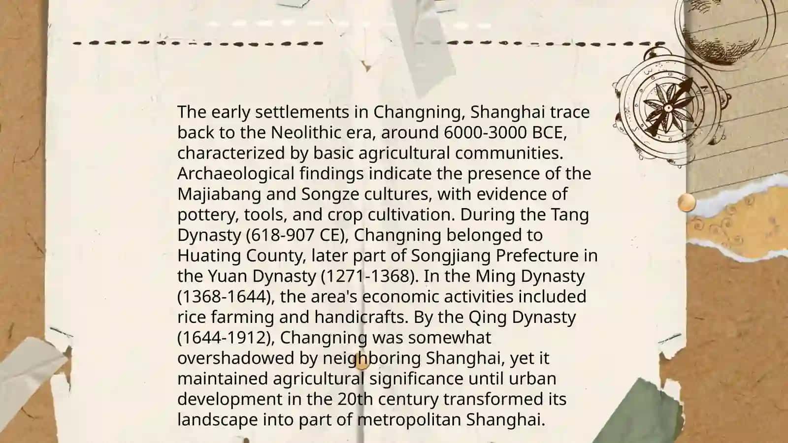 Changning cities.The history of a city 4