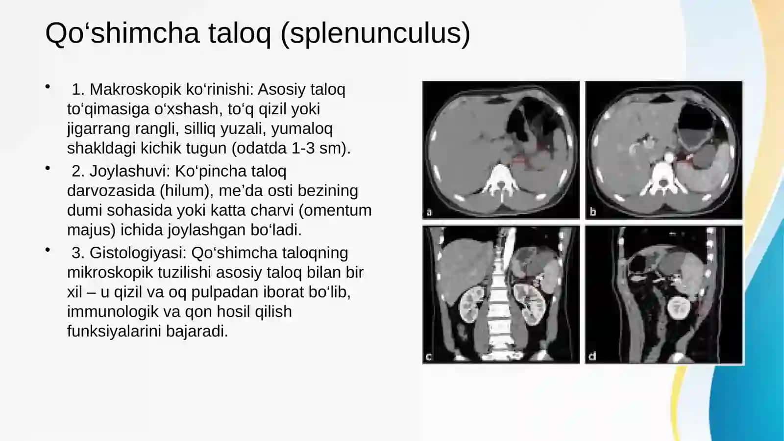 Taloqning tug’ma anomaliyalari va o’smalari 4