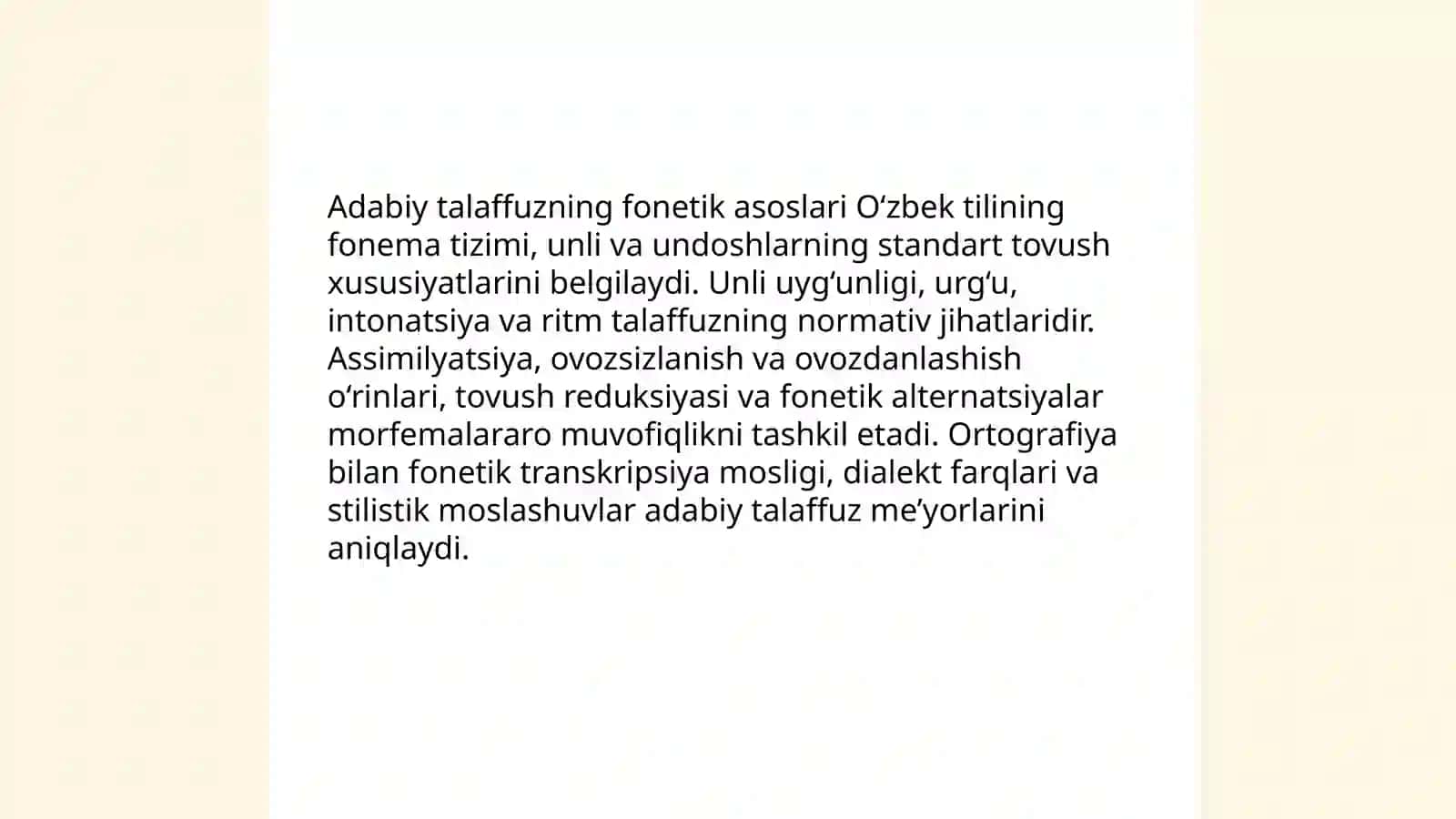 O’zbek adabiy tilining talaffuzi me’yerlari 4