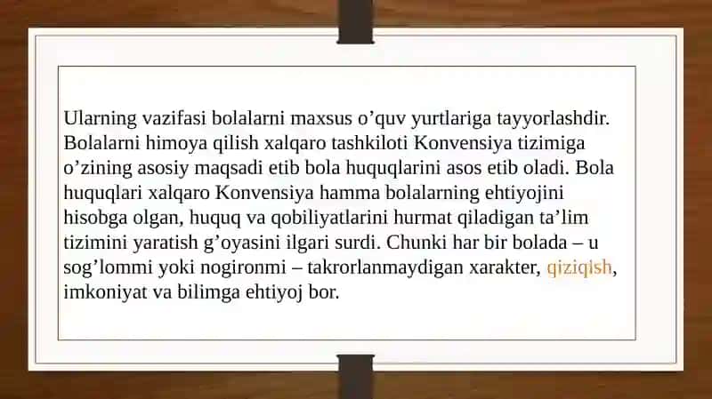 Oqboyeva Nuqraning inklyuziv ta'lim fanidan tayyorlagan taqdimoti 4