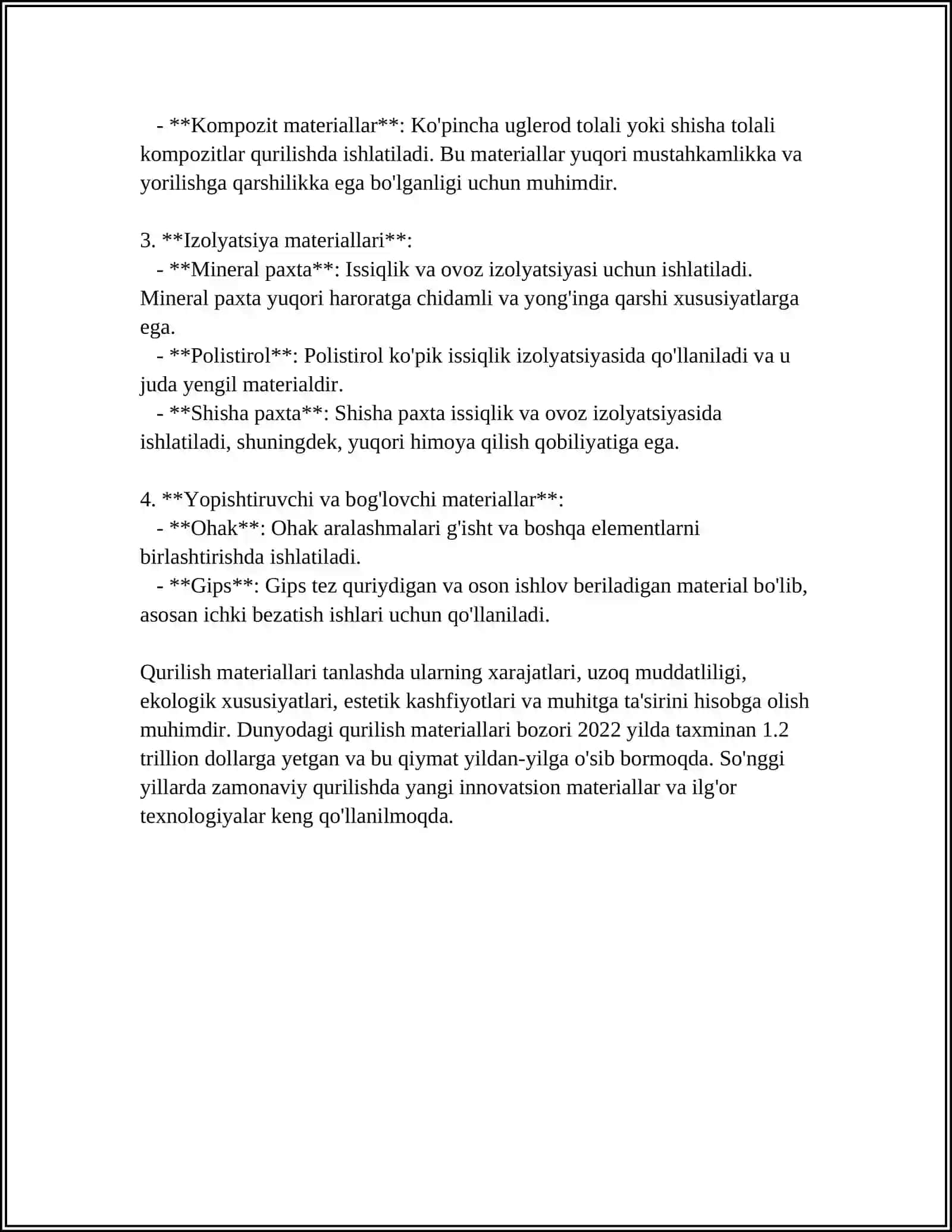 Qurilish materiallari va ularning turlari 4