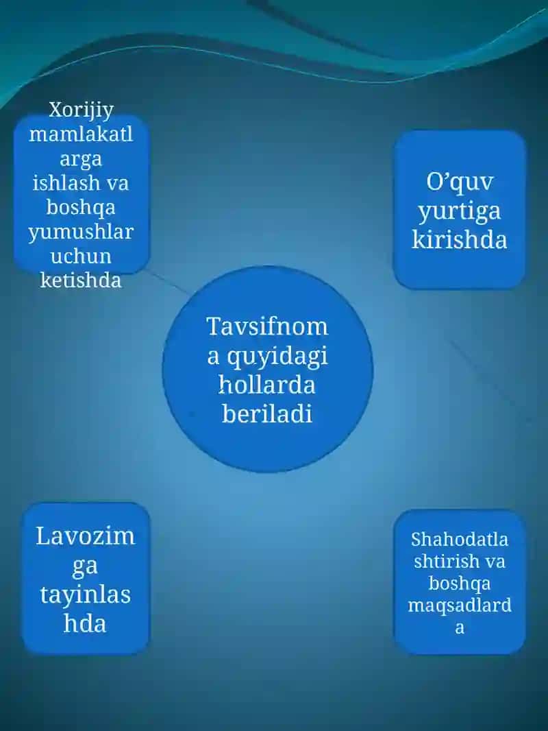 Tavsifnoma, Tavsiyanoma 4