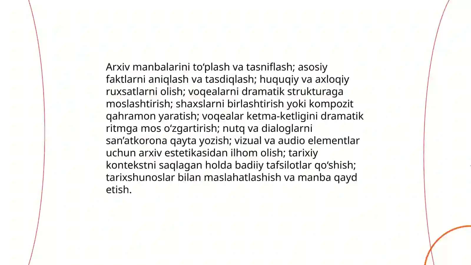 Ssenariyda xujjatli va badiiy materiallar sintezi 4
