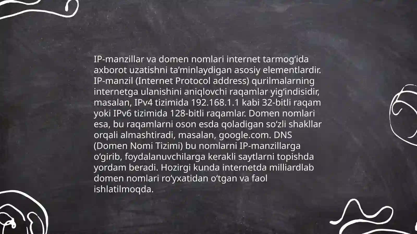 Internet tarmoqlarining asosiy tushunchalari 4