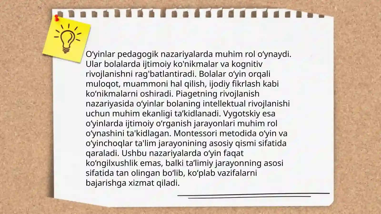 Oʻyin faoliyatining pedagogik nazariyalari 4