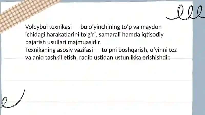 Voleybolni o'rgatish metodikasi 4