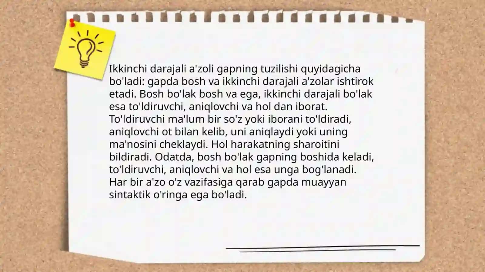 Bir va ikki a'zoli gaplarning o'tmishi 4