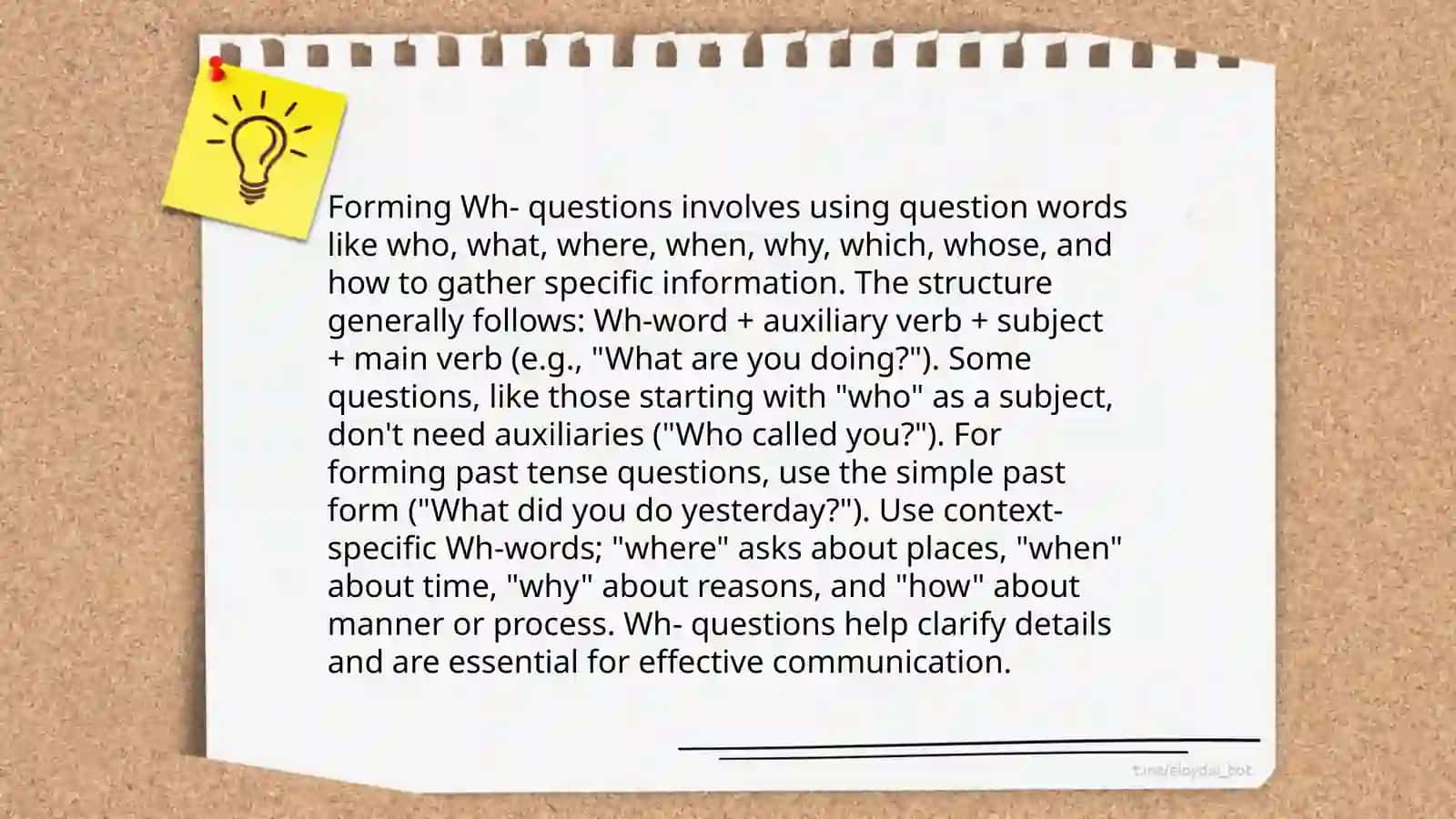 Asking Questions: Yes/No, Wh- and Tag Questions 4