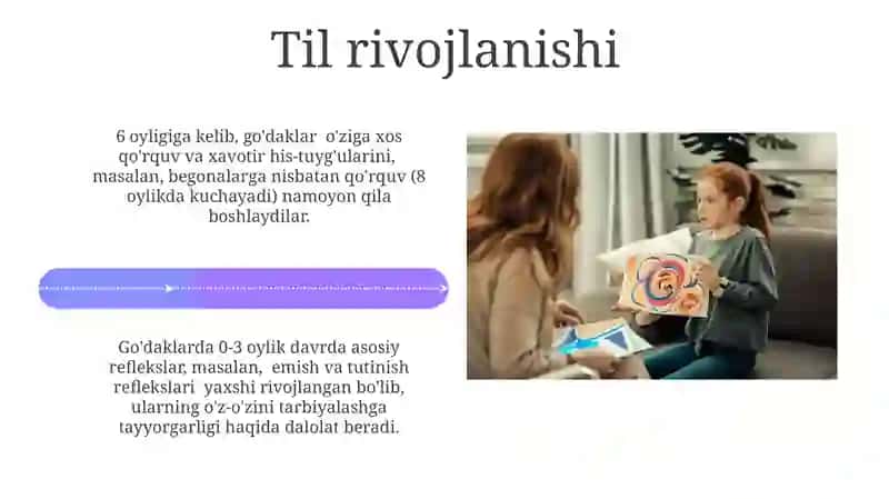 Chaqaloqlik davri psixik rivojlanish 4