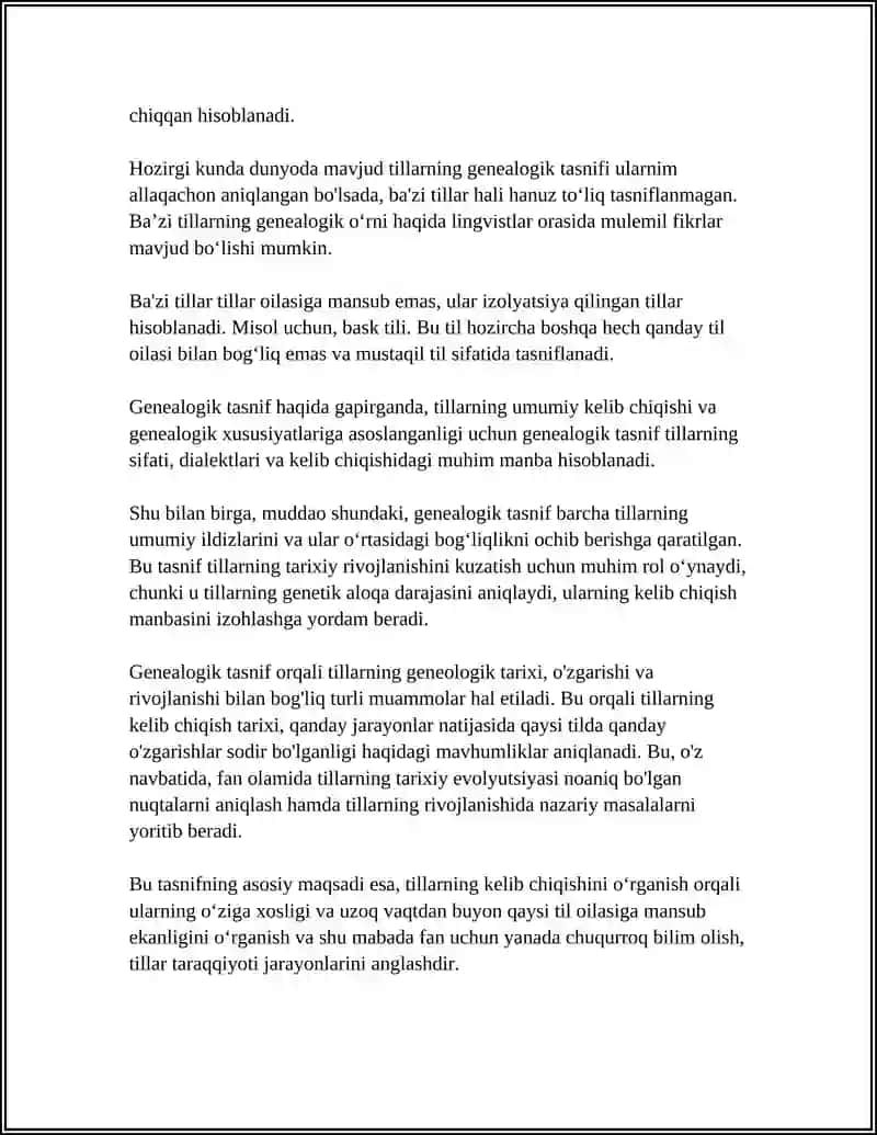 Genealogik tasnif 4