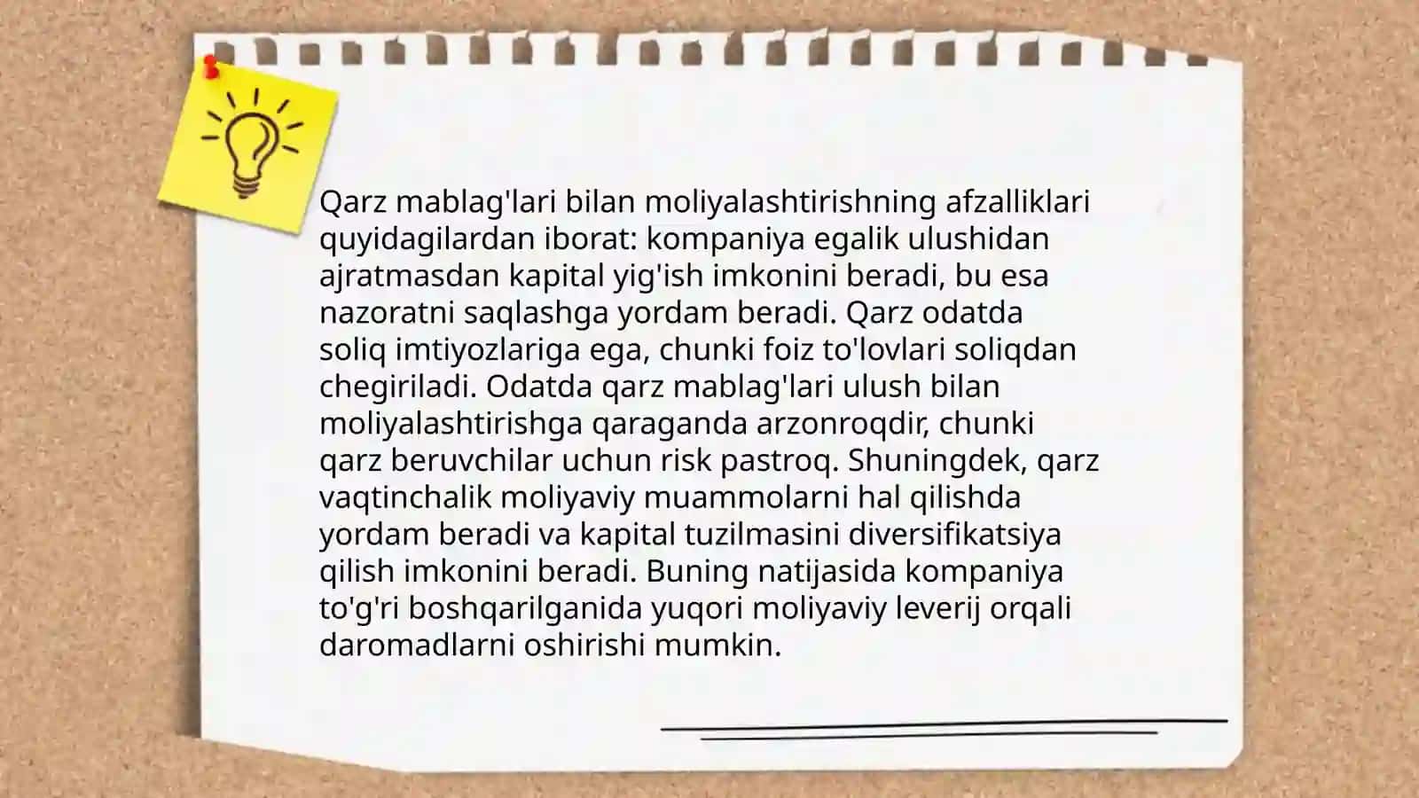 Qarz mablag‘lari hisobiga moliyalashtirish 4