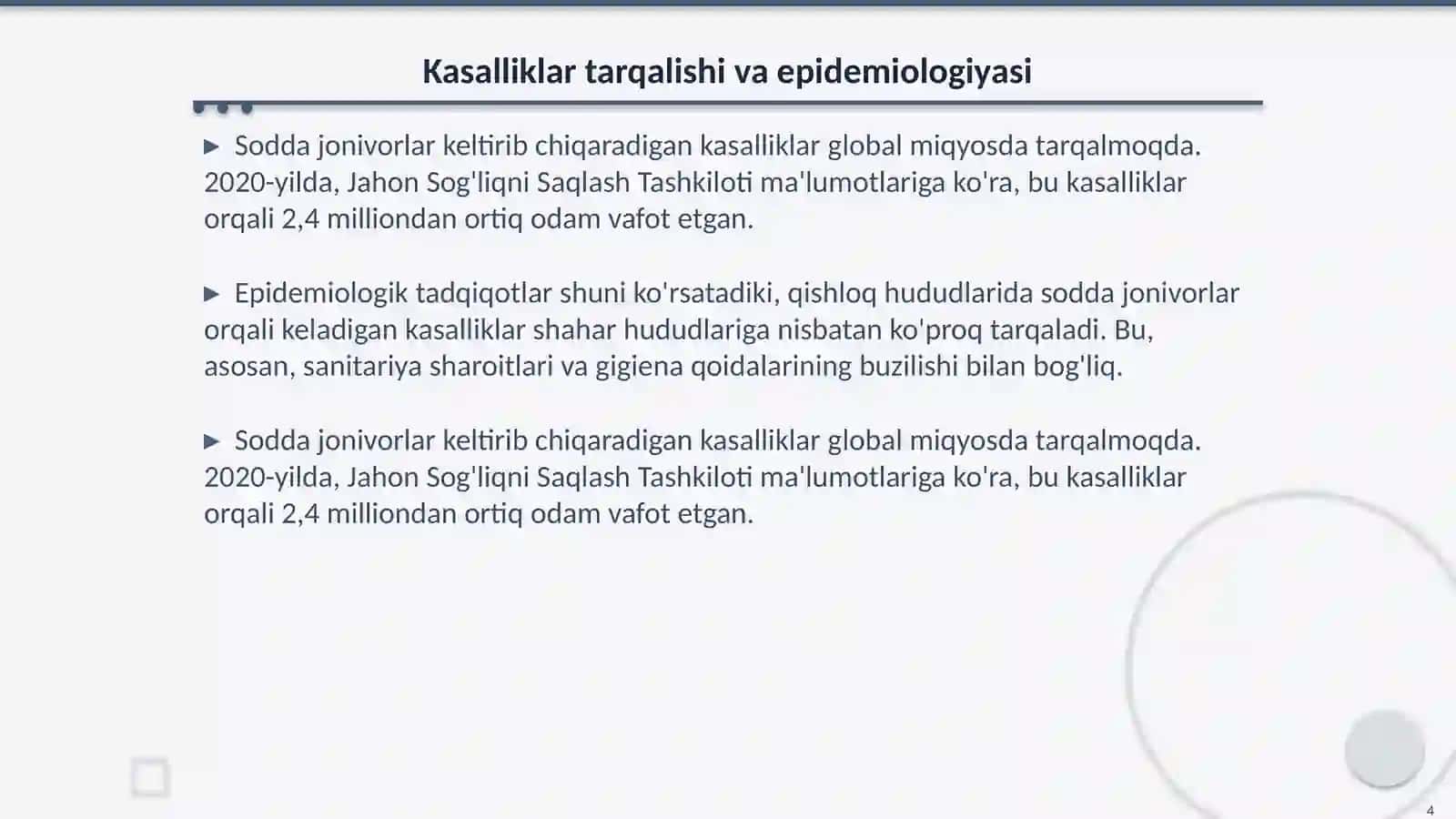 Sodda jonivorlar keltirib chiqaruvchi kasalliklar va ularni laboratoriya diagnostikasi 4