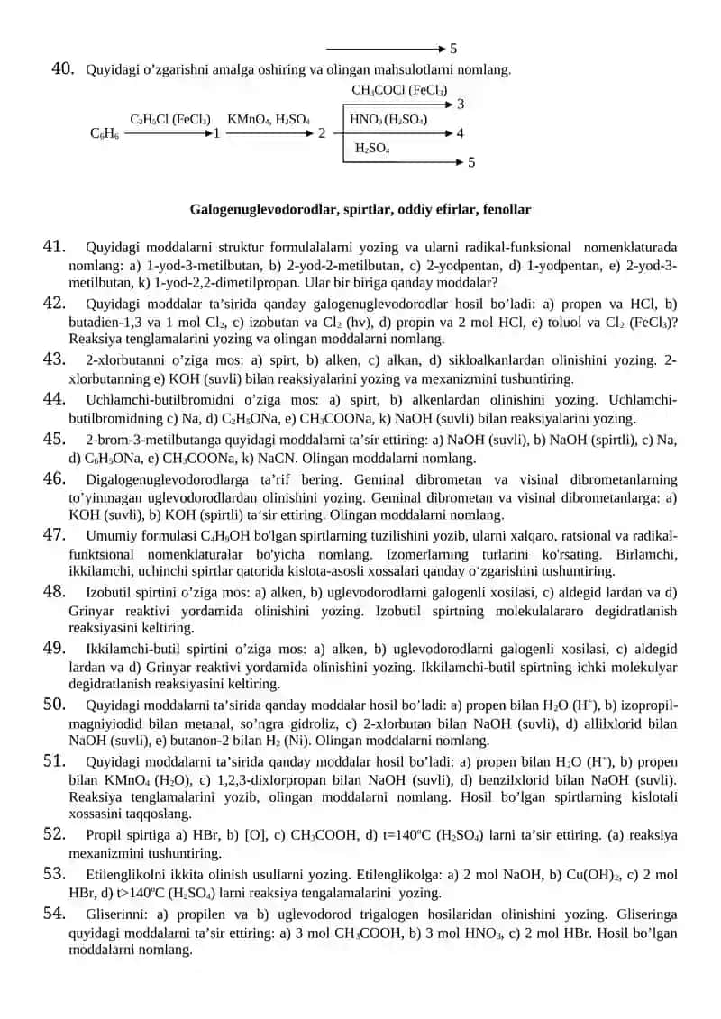 organik kimyodan YaN savollari 4