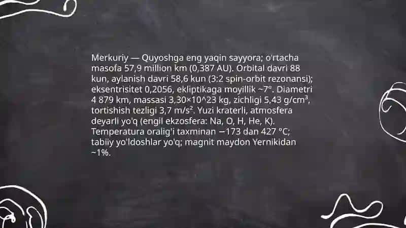 Quyosh sistemasi va sayyoralar 4