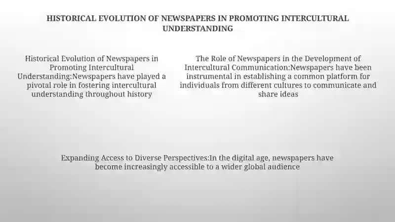 The Role Newspapers In The Development Of Intercultural Communication 4