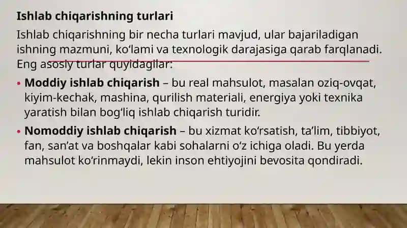 Ishlabchiqarish va texnalogiya 4