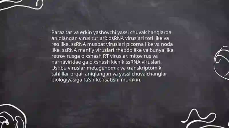 Yassi chuvalchanglarning virusli parazitligi 4