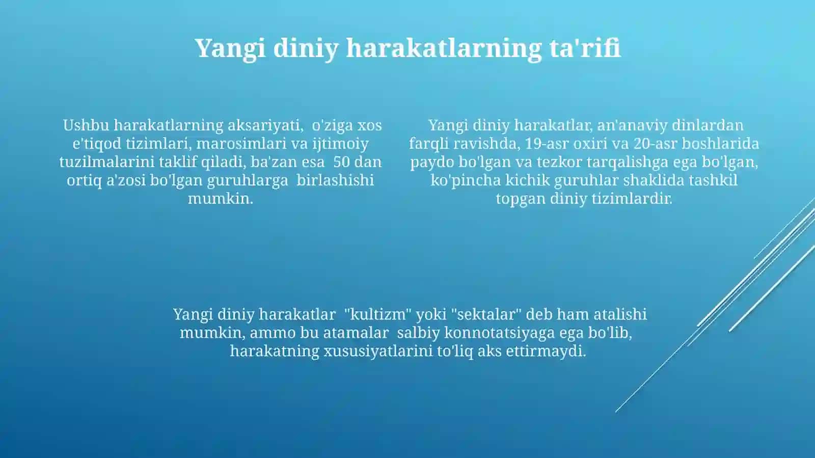 Yangi Diniy Ta'limotlar va Sektalar 4