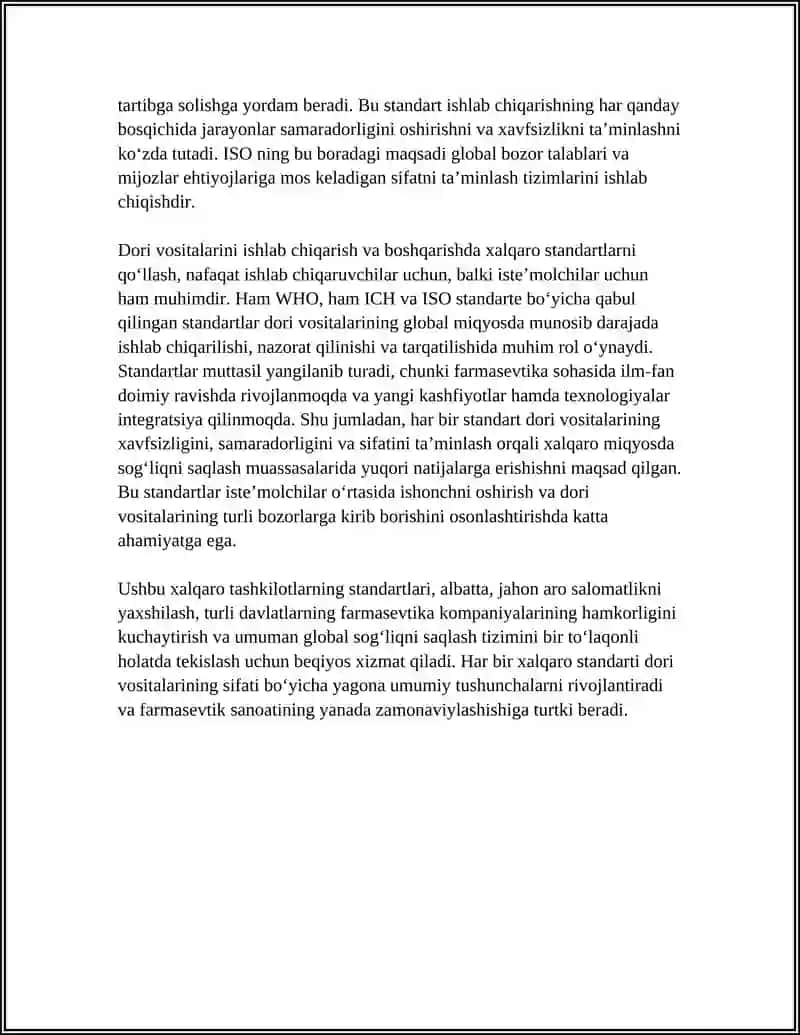 DORI VOSITALARI SIFATINI TA’MINLASH VA BOSHQARISHDA HALQARO STANDARTLAR 4