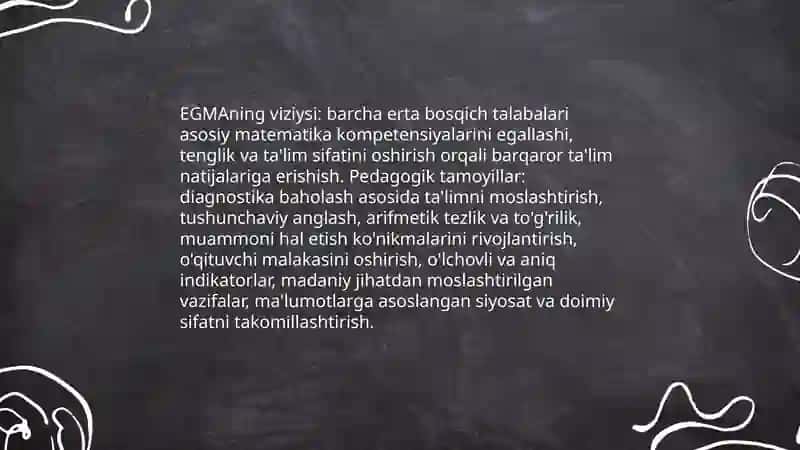 EGMA xalqaro baholash dasturi 4